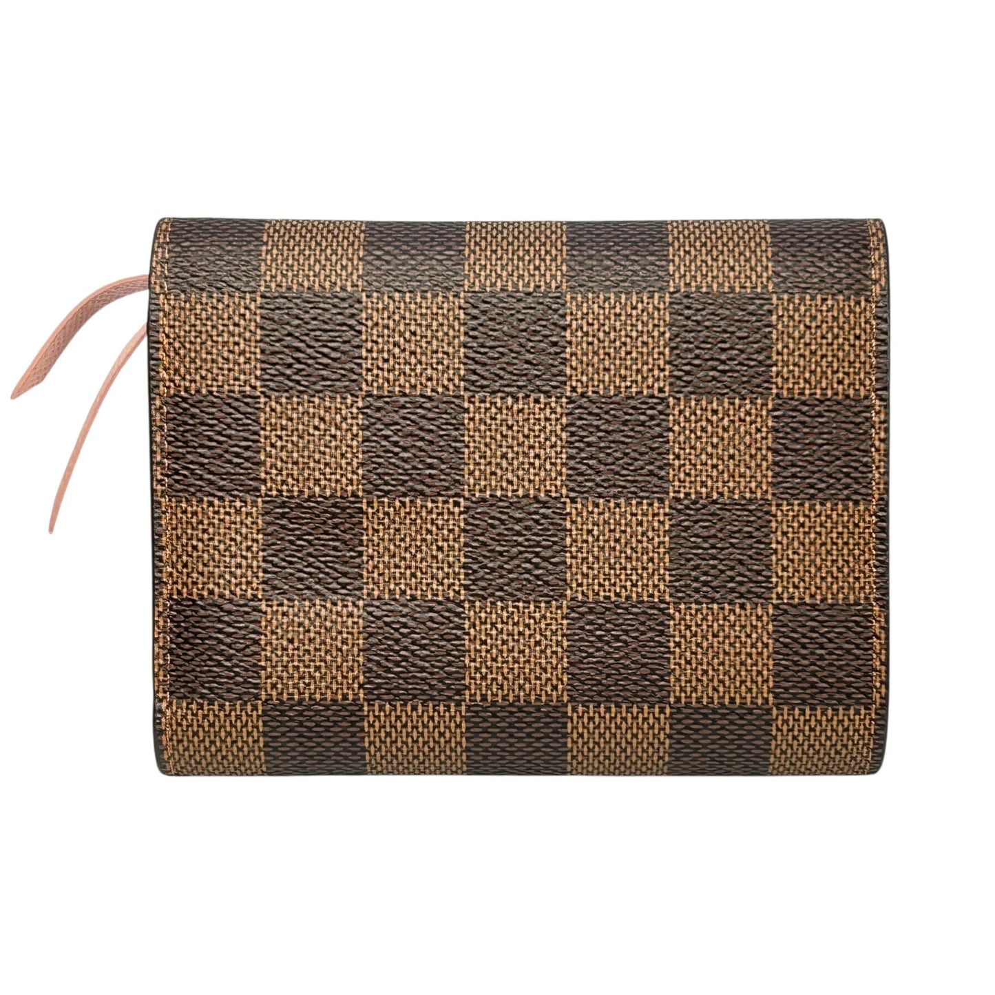 Louis Vuitton Damier Ebene Victorine Portefeuille Tri-fold Compact Wallet - Dark Brown 