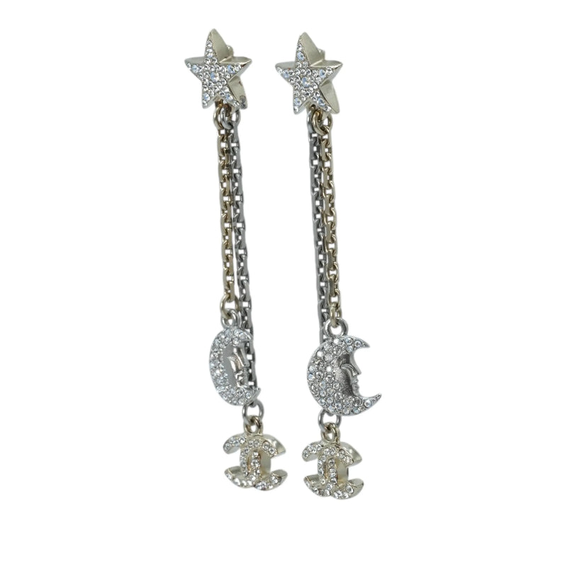 CHANEL Coco Mark Star Moon Earrings - Metal 