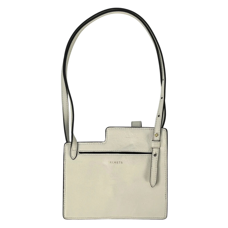 FENDI Leather Phone Case Shoulder Bag - White 
