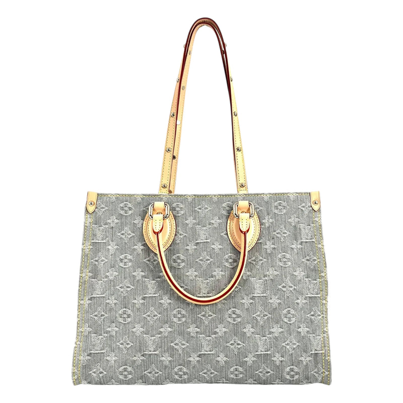 Louis Vuitton モノグラム デニム MM トートバッグ - ブルーグレー - 33685