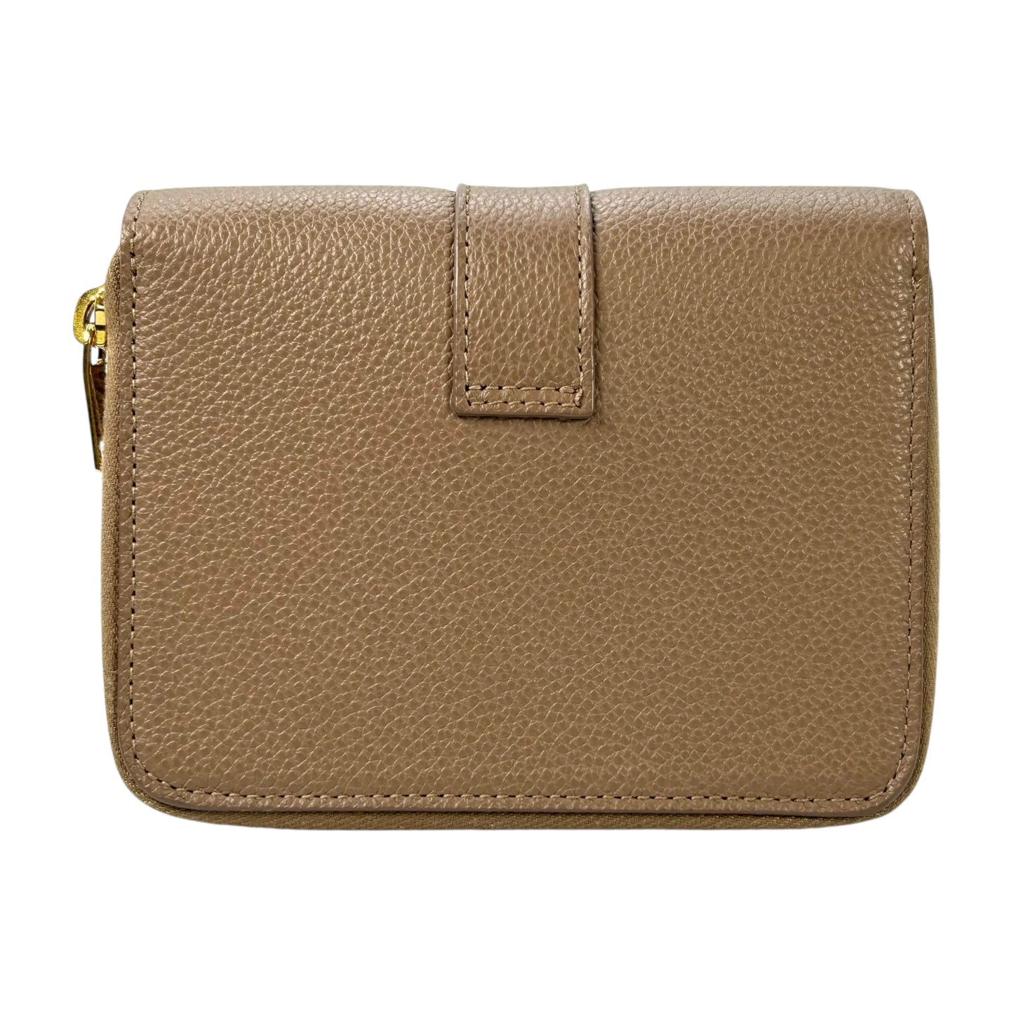 Saint Laurent YSL Zippy Bi-fold Compact Wallet - Beige 