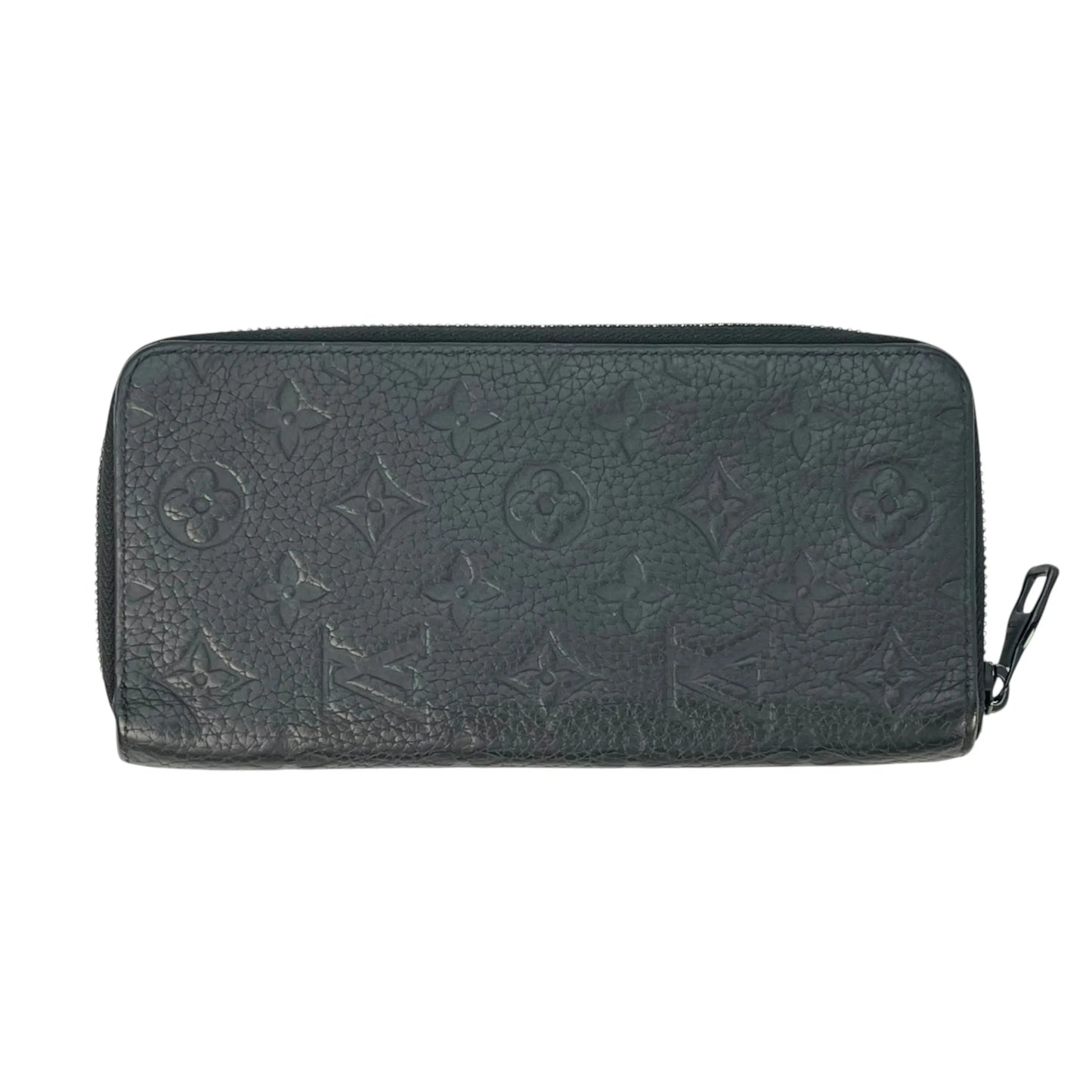 Louis Vuitton Vertical Monogram Taurillon Zippy Long Wallet - Black 