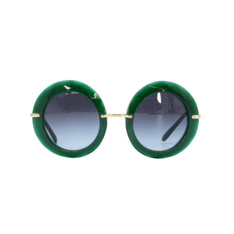 DOLCE &amp; GABBANA Round Sunglasses - Green - 33964 