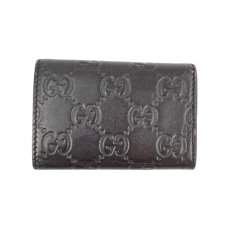 GUCCI Guccissima Key Case - Dark Brown 