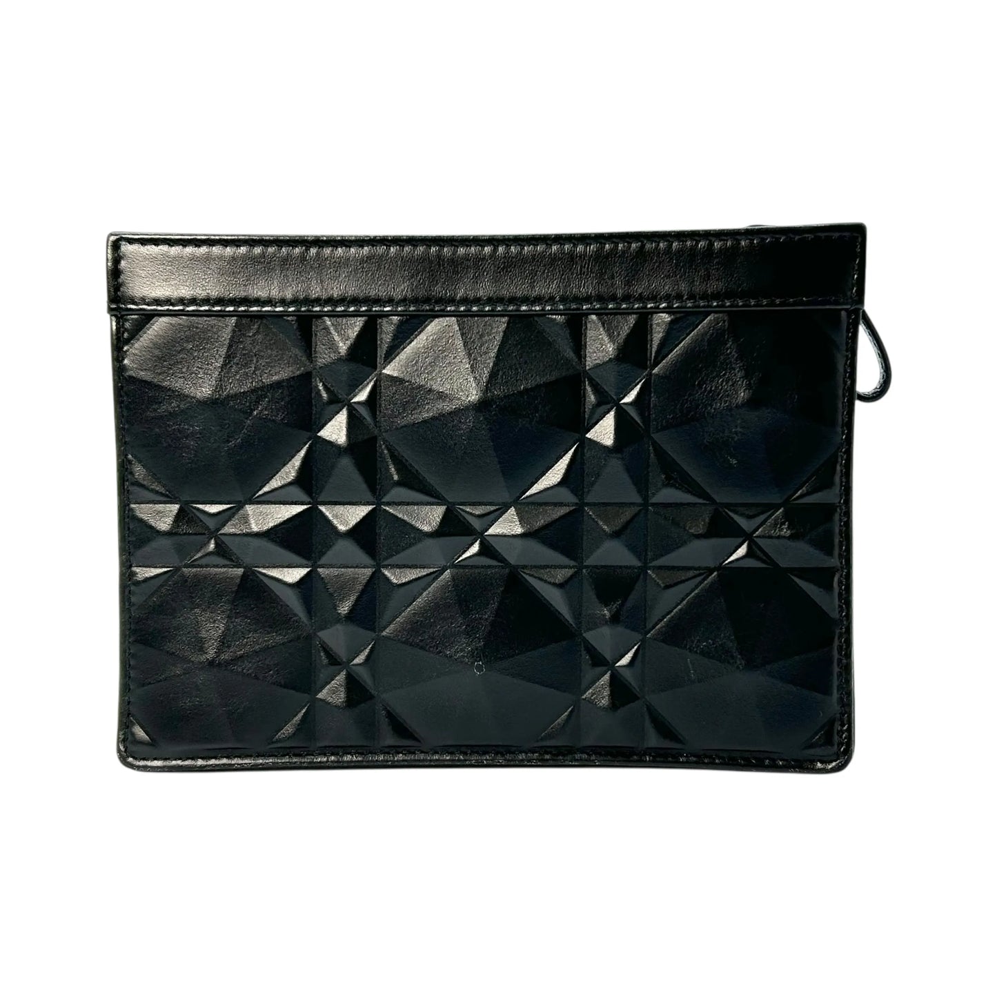 Dior Caro Chain Pouch Cannage Calfskin Chain Wallet Shoulder Bag - Black 