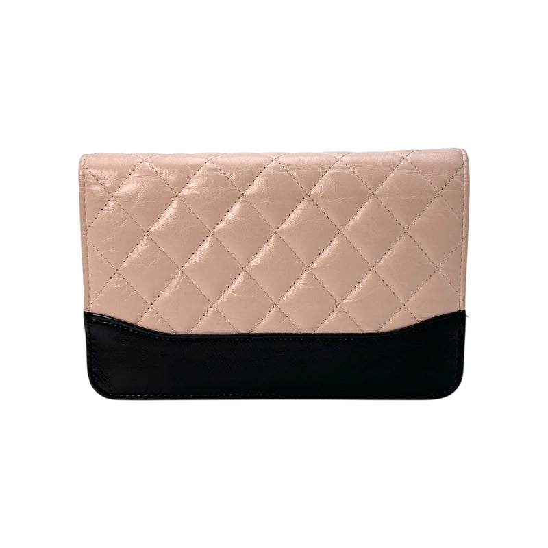 CHANEL Gabrielle de Chanel Chain Wallet - Beige x Black 