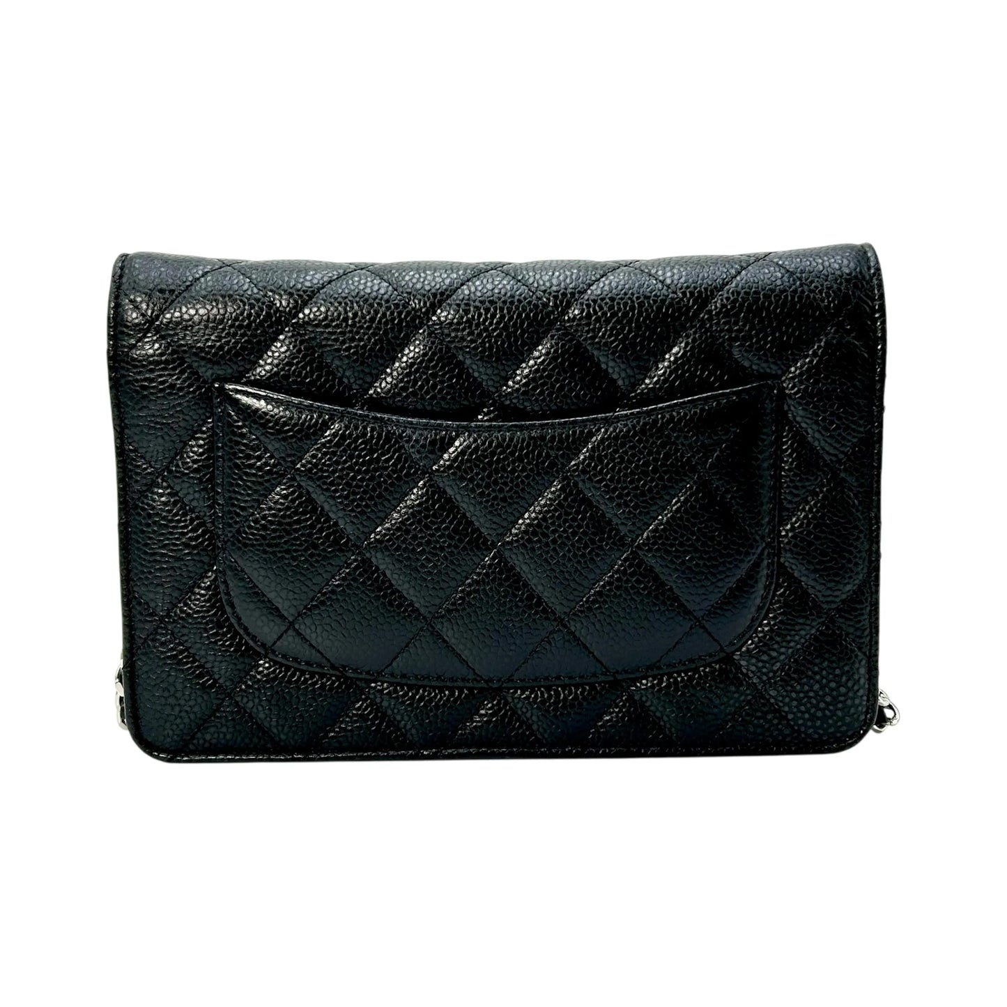 CHANEL マトラッセ キャビアスキン チェーンウォレット - ブラック - 34883