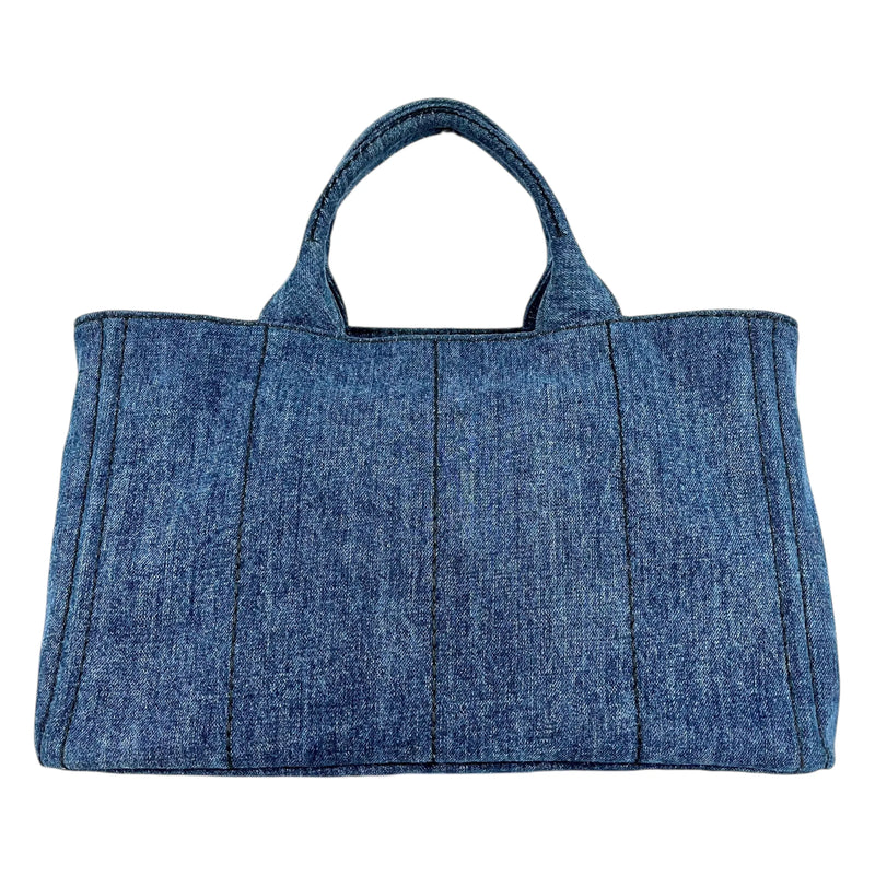 Prada Canapa Denim Tote Bag/Handbag - Blue 