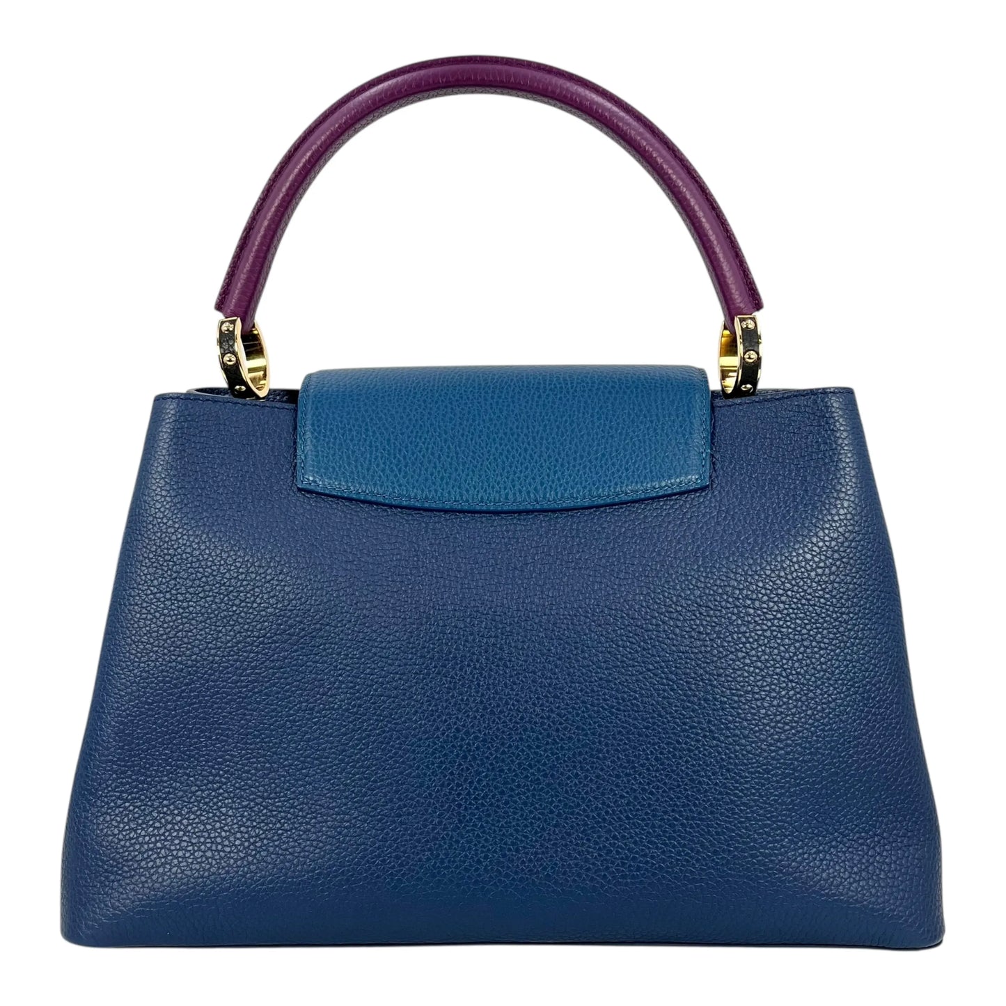 Louis Vuitton Capucines MM Taurillon Leather Handbag - Navy Blue 