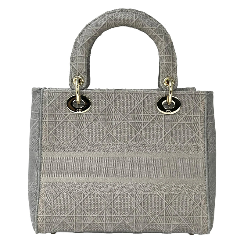 Christian Dior Lady Dior D Lite Hand Bag Shoulder Bag - Gray 