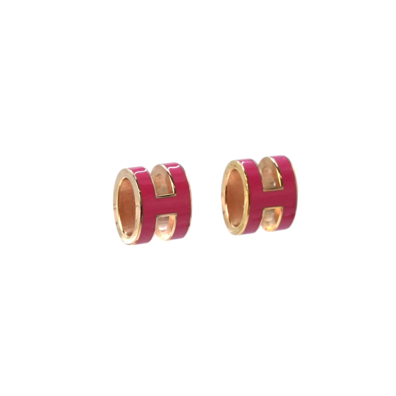 Hermès Mini Pop H Earring - Pink - Metal 