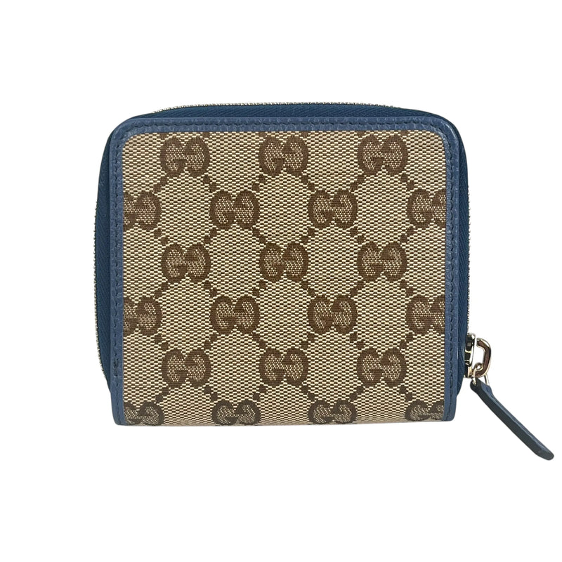 GUCCI GG Canvas Compact Bifold Wallet - Brown 