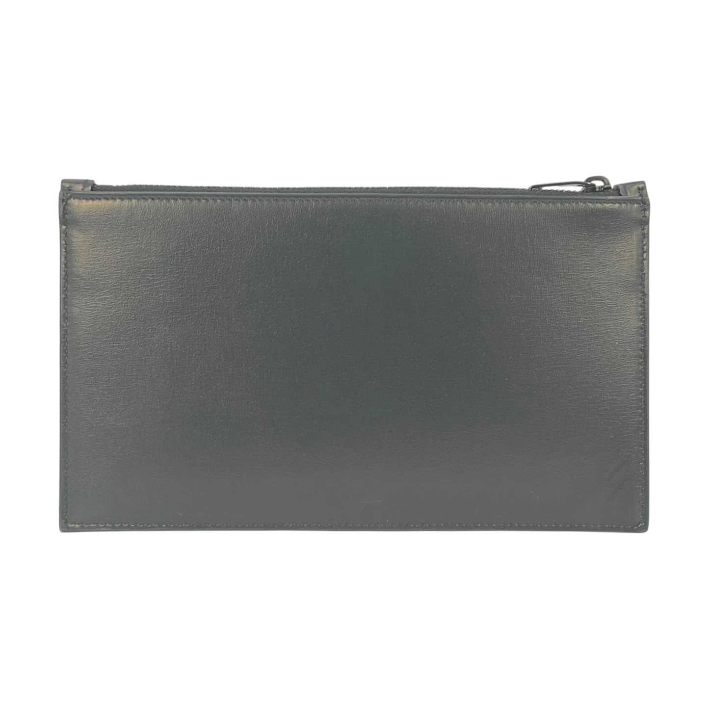 SAINT LAURENT Leather Pouch Long Wallet - Black 