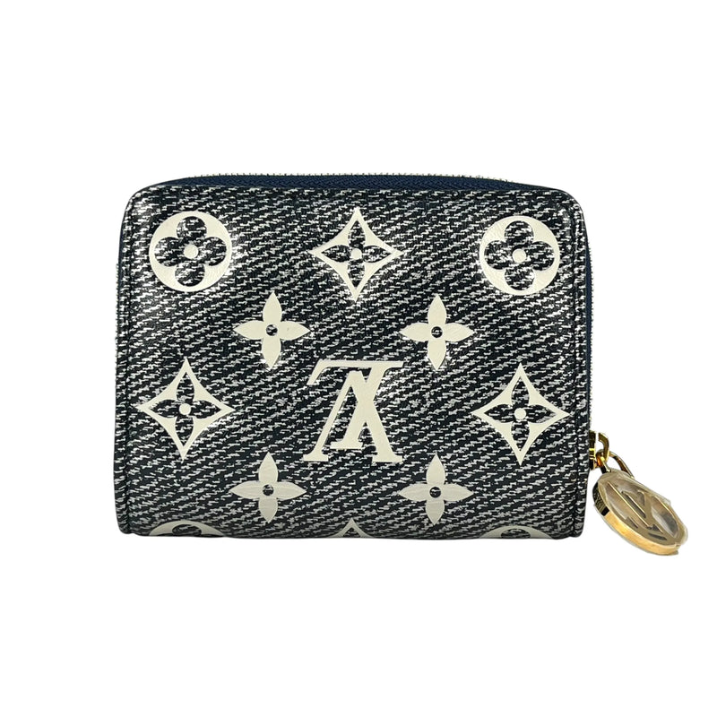 LOUIS VUITTON Portefeuille Lou Monogram Compact Wallet Bi-fold Wallet - Navy 