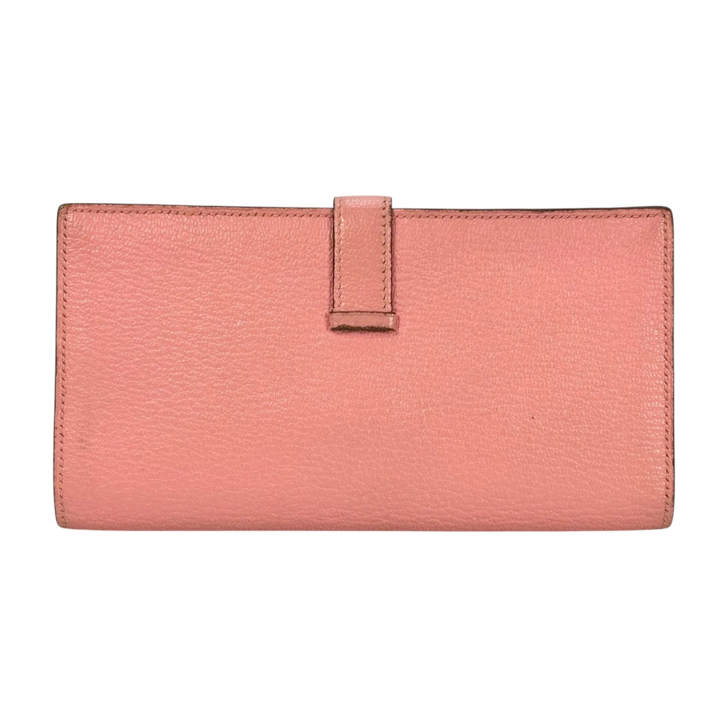 HERMES ベアン スフレ レザー □R刻印(2014年製)  ロングウォレット - ピンク