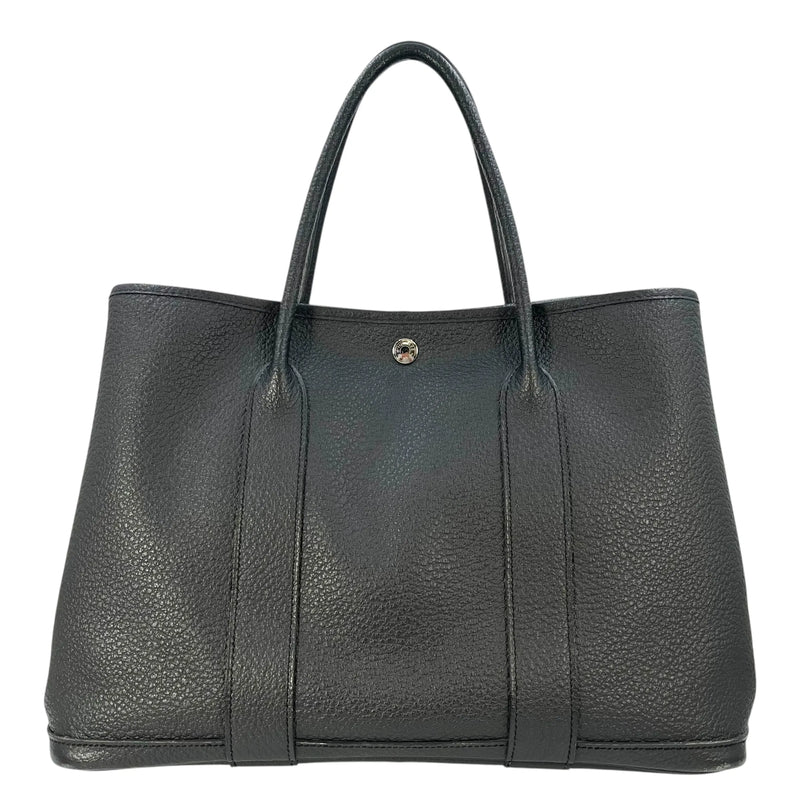 HERMES Garden Party PM Negonda X Stamped Tote Bag - Black 