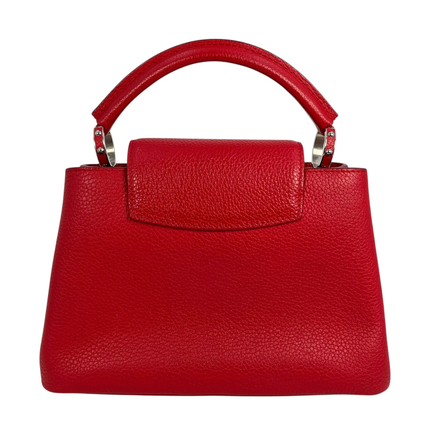 LOUIS VUITTON Capucines BB Leather Handbag/Shoulder Bag - Red 