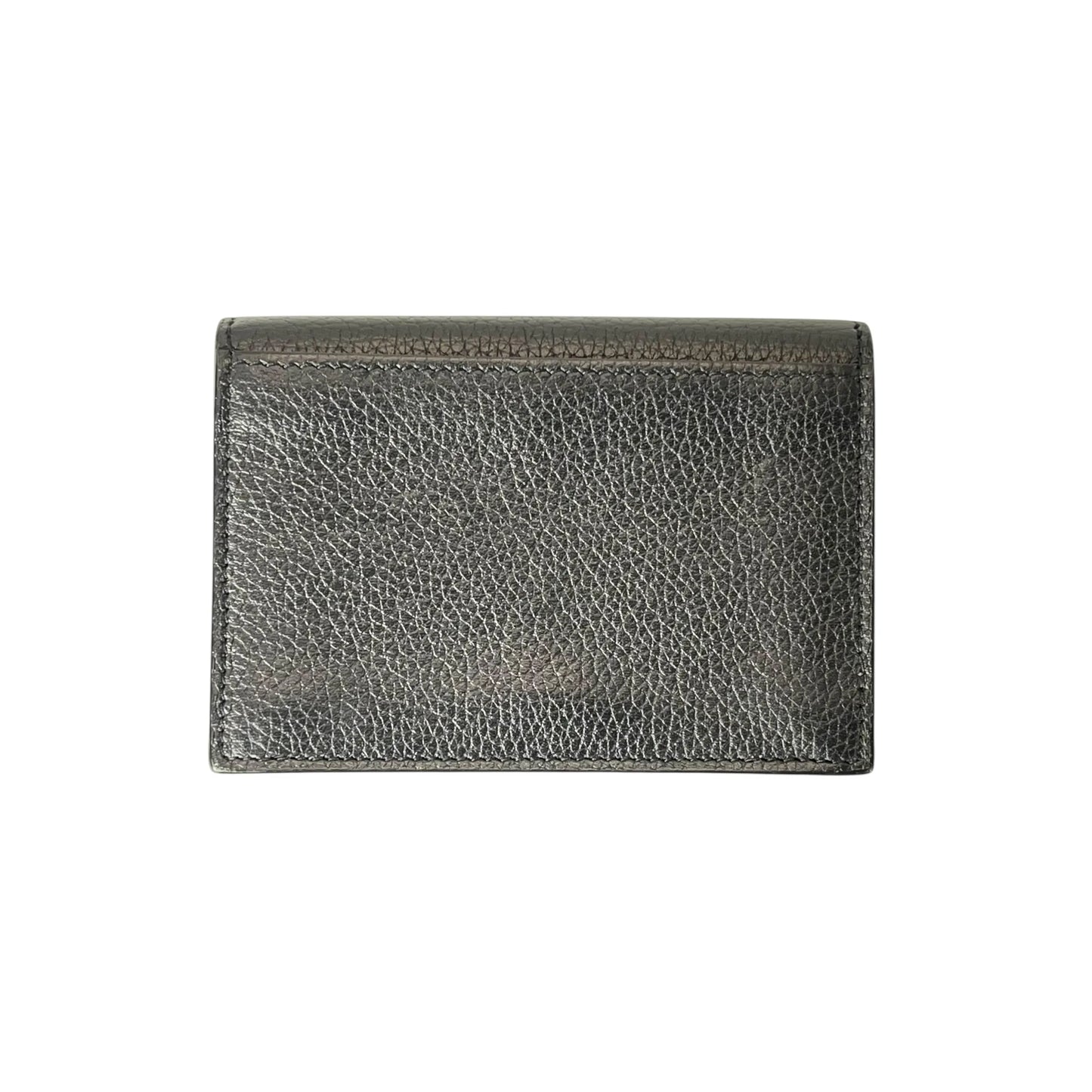 SAINT LAURENT Leather Card Case - Black 