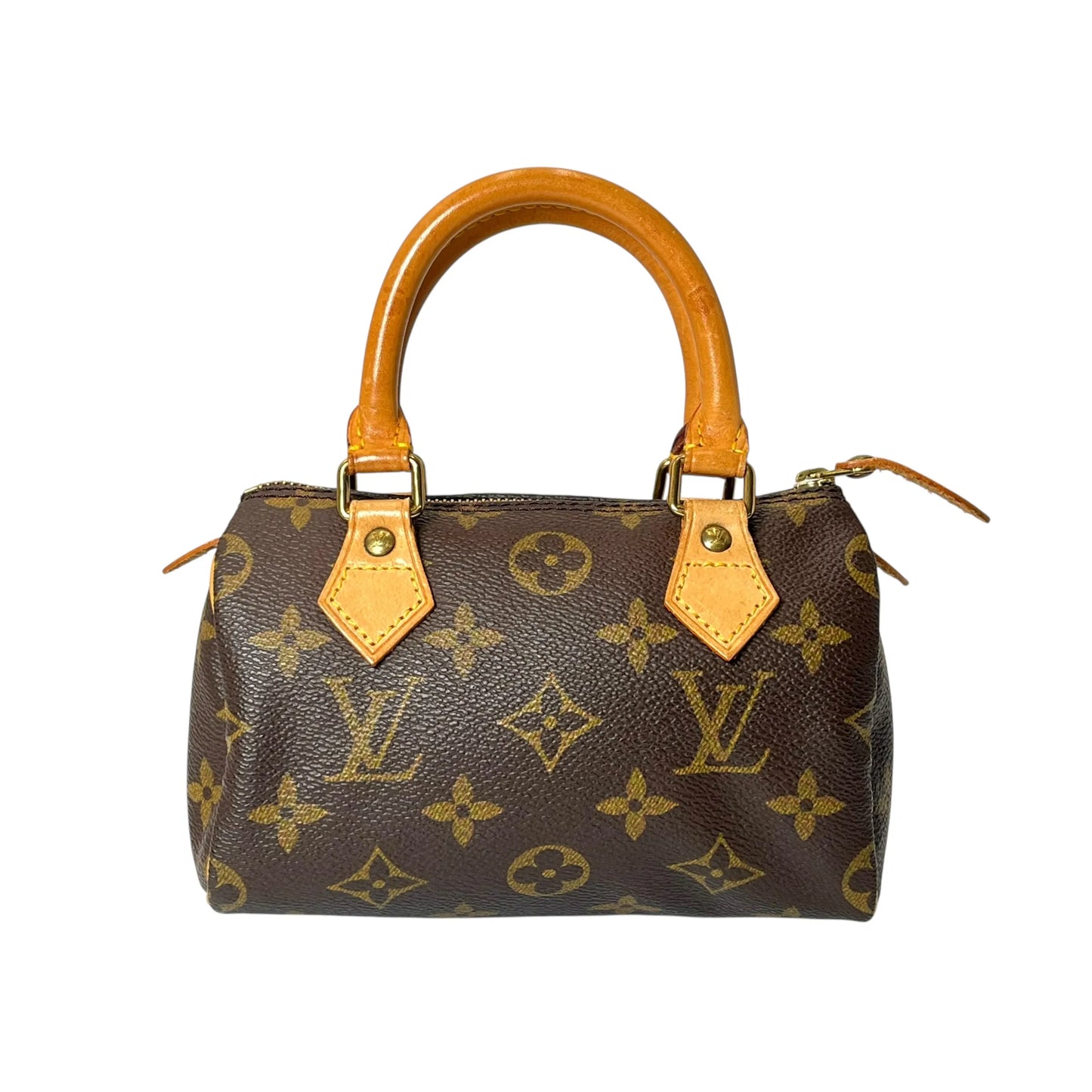 LOUIS VUITTON モノグラム ミニ スピーディ ハンドバッグ - ブラウン