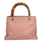 GUCCI Bamboo Leather Handbag/Shoulder Bag - Pink 