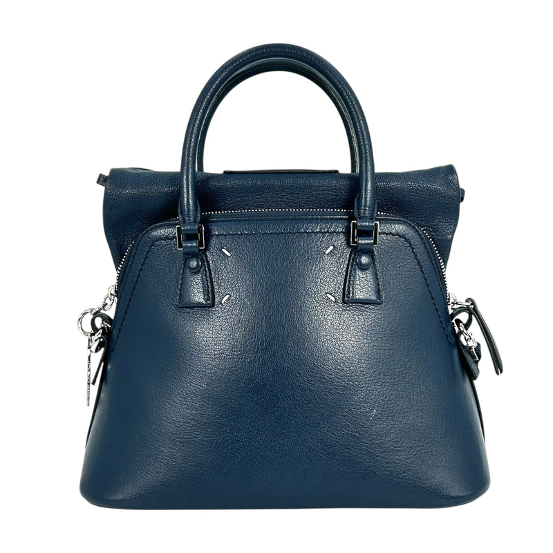 Margiela 5AC Leather Handbag/Shoulder Bag - Navy 