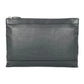 BALENCIAGA Logo Leather Clutch Bag - Black 