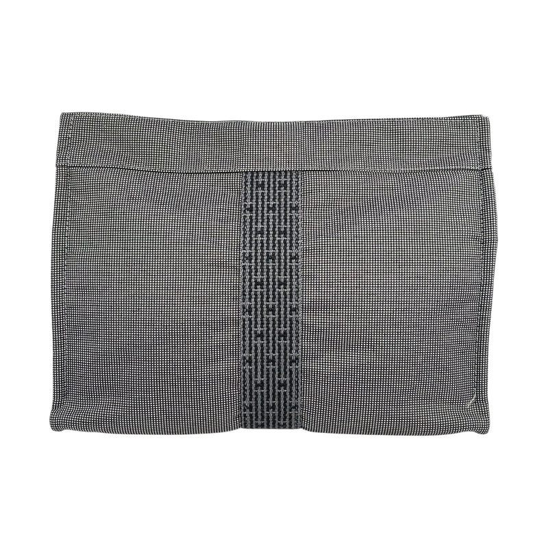 HERMES Air Line Canvas Clutch Bag - Grey 