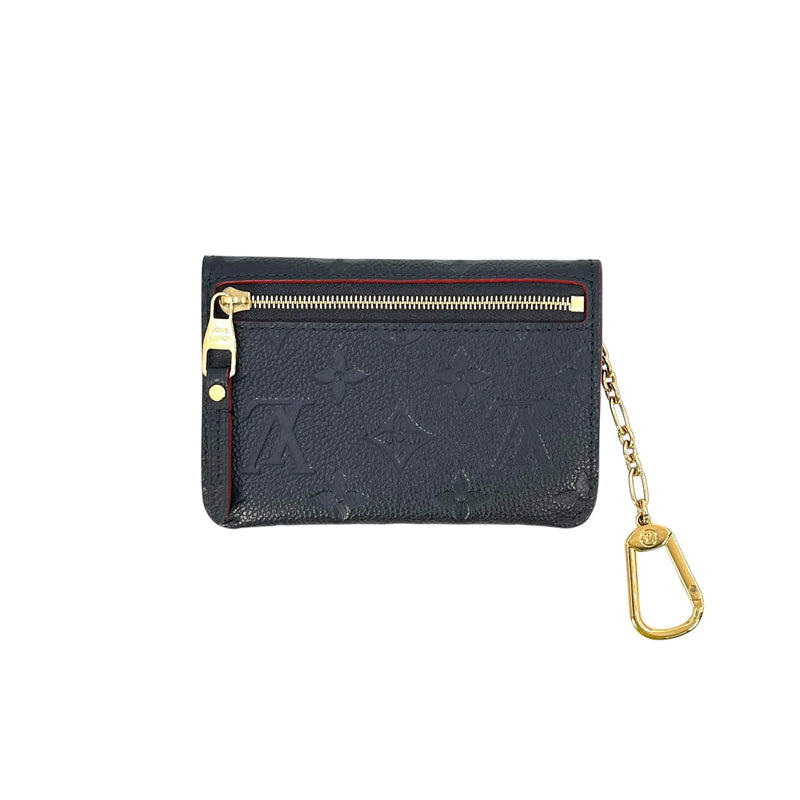 LOUIS VUITTON Pochette Clé Monogram Empreinte Key Case - Navy 