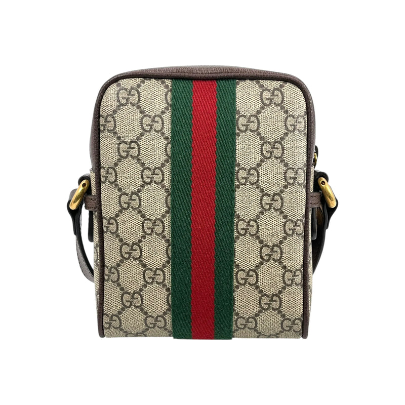 GUCCI オフィディア GGスプリーム キャンバス ショルダーバッグ - ブラウン