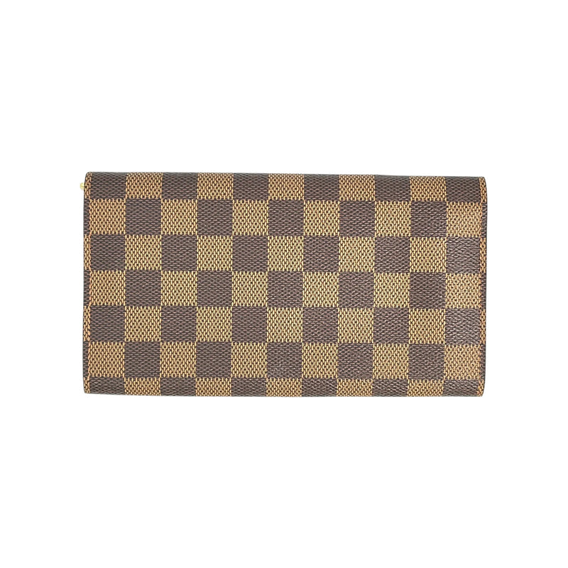 Louis Vuitton Sarah Damier Ebene Portefeuille Long Wallet - Brown 