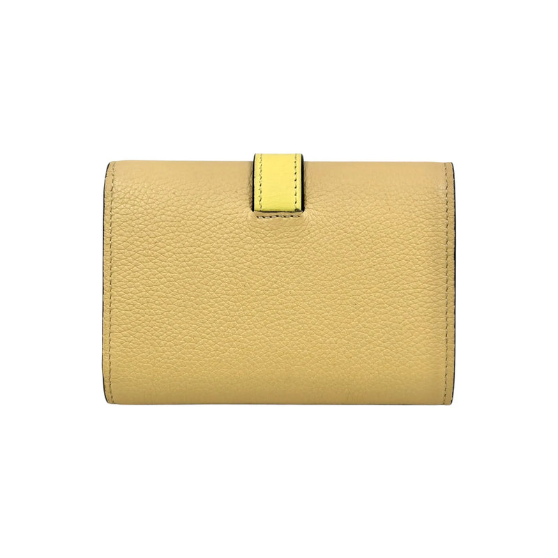 Loewe バーティカルウォレット スモール カーフスキン 三つ折り財布 コンパクトウォレット - ベージュ