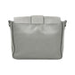 FENDI Baguette Messenger Bag Leather Shoulder Bag - Grey 