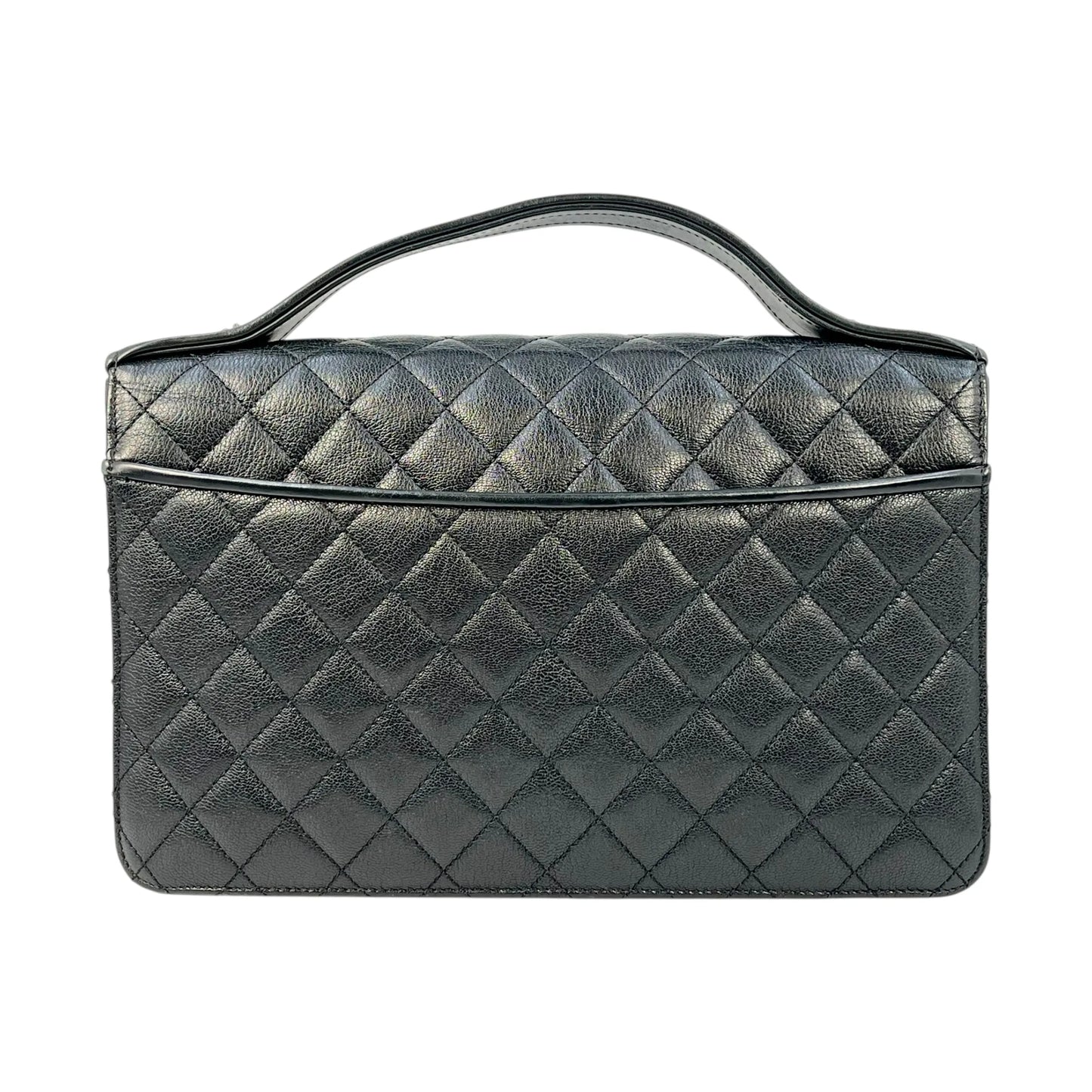 CHANEL CC University Matelasse Goatskin Chain Shoulder Bag - Black 