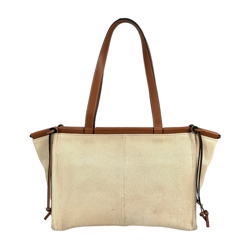 LOEWE クッショントート スモール キャンバス トートバッグ - ホワイト