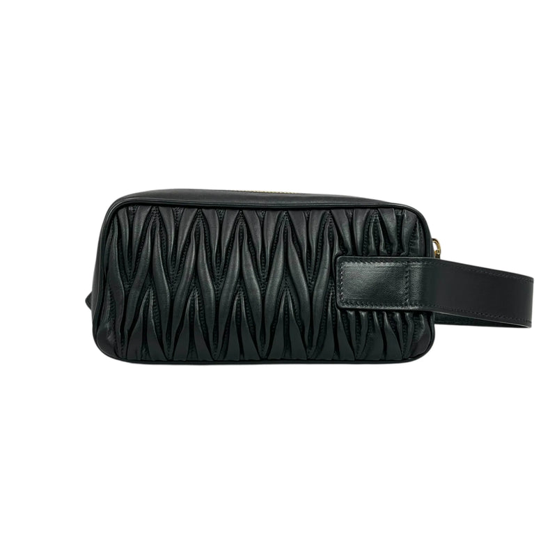 MIUMIU Matelasse Leather Second Bag Handbag - Black