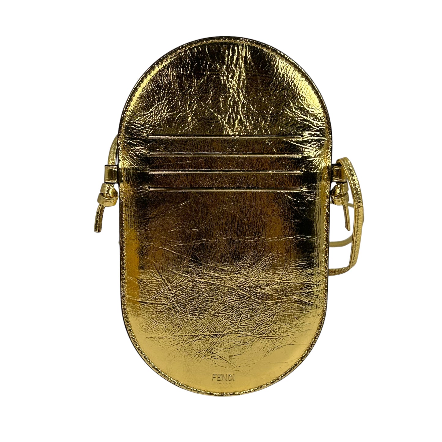 FENDI レザー フォンケース ショルダーバッグ - ゴールド