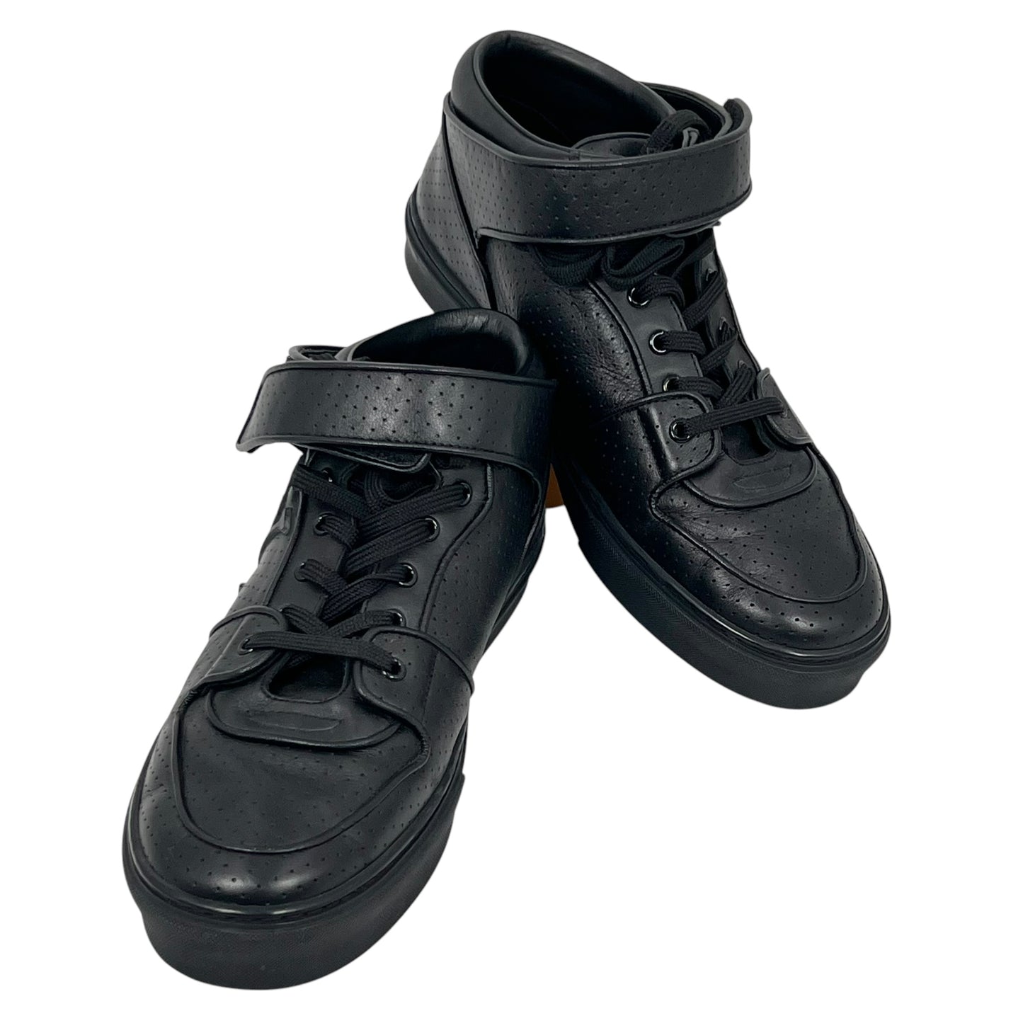 Louis Vuitton Black Leather Sneakers for Men - Black 