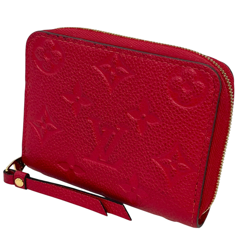 Louis Vuitton Monogram Empreinte Zippy Coin Purse - Red 