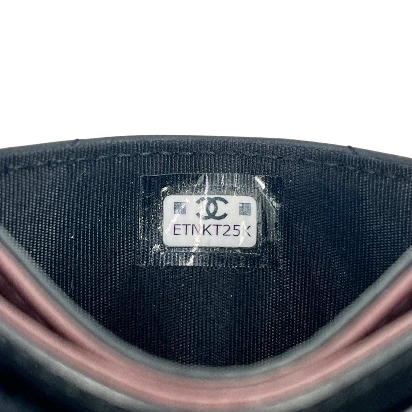 CHANEL 2.55 シェブロン キルテッド カードケース - ブラック