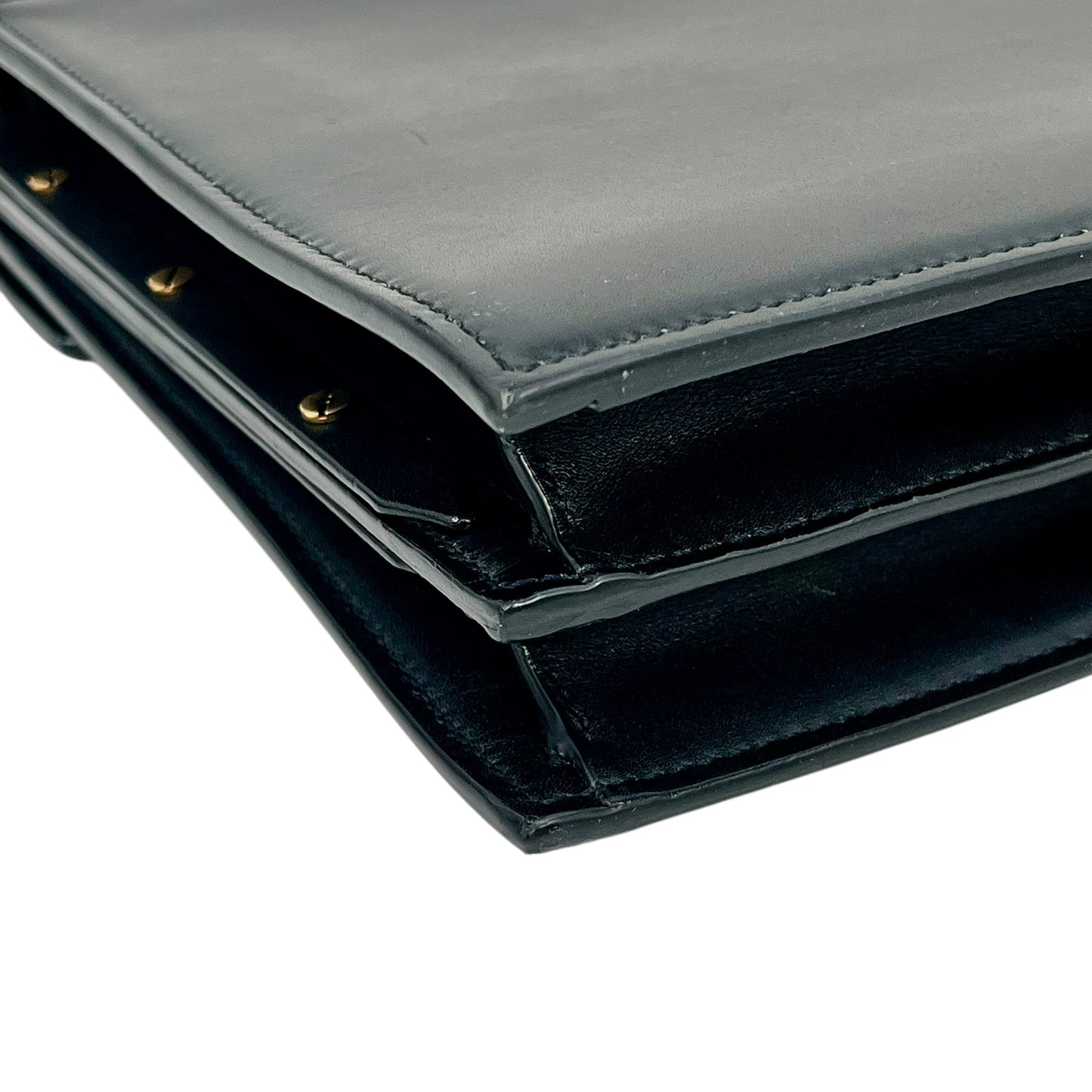 Saint Laurent カサンドラ レザー チェーン ショルダーバッグ - ブラック