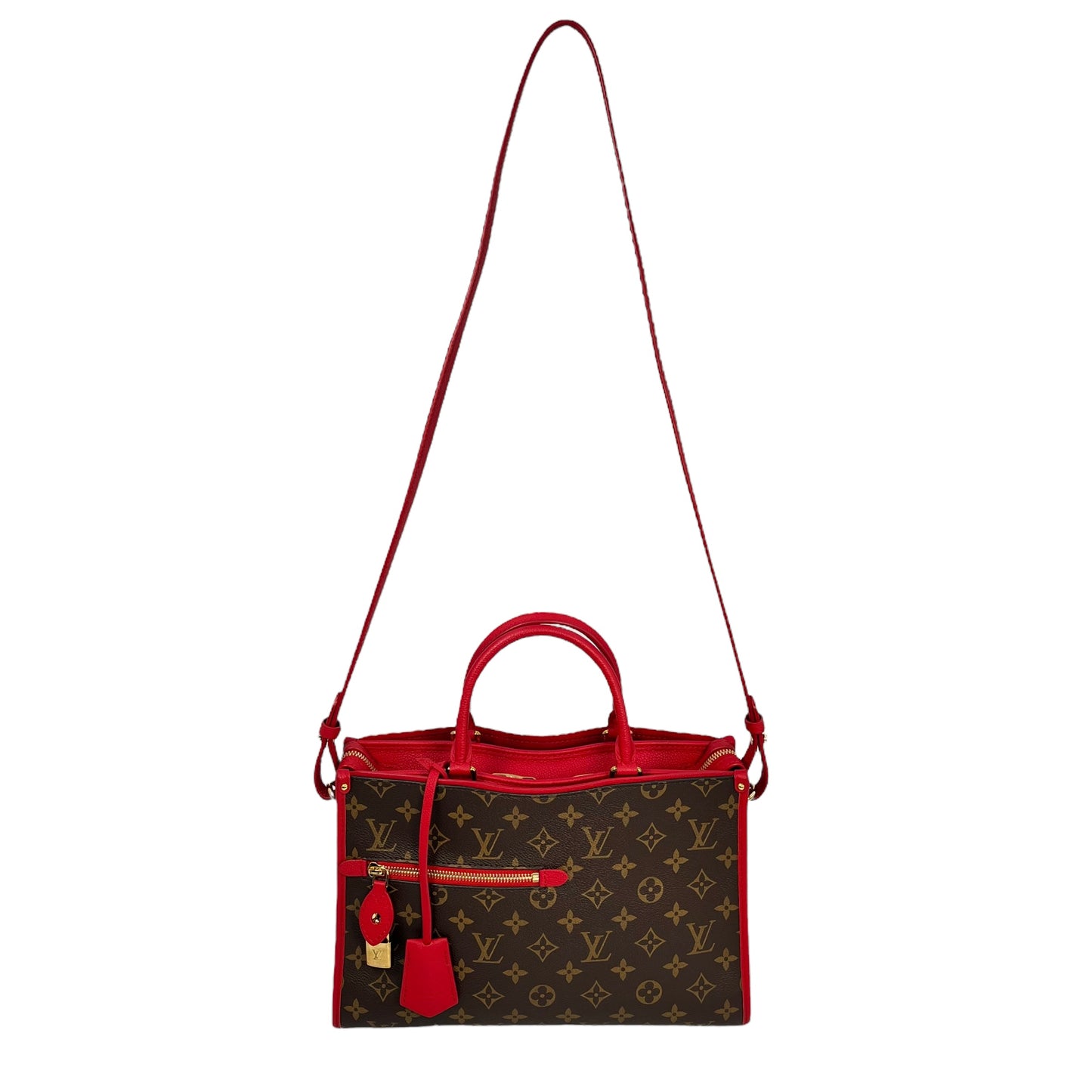 Louis Vuitton Monogram Canvas Popincourt PM Handbag/Shoulder Bag - Red 