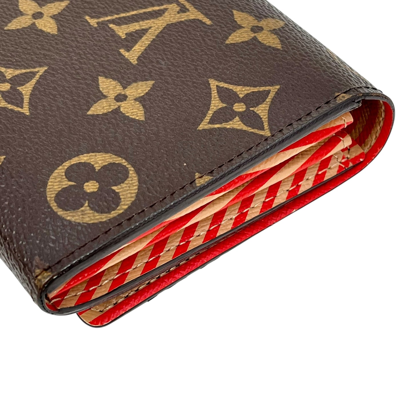 Louis Vuitton Monogram Portefeuille Sarah Canvas Long Wallet - Brown 