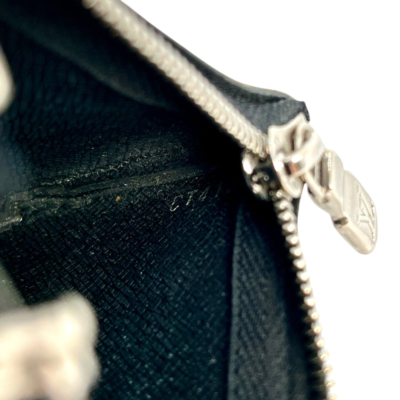 Louis Vuitton Damier Graphite Pochette Clé Coin Case with Key Ring - Black 