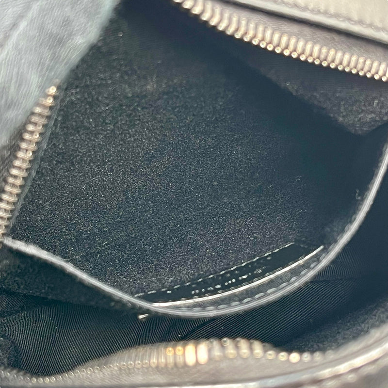 Saint Laurent Vinyl Mini Chain Shoulder Bag - Black 