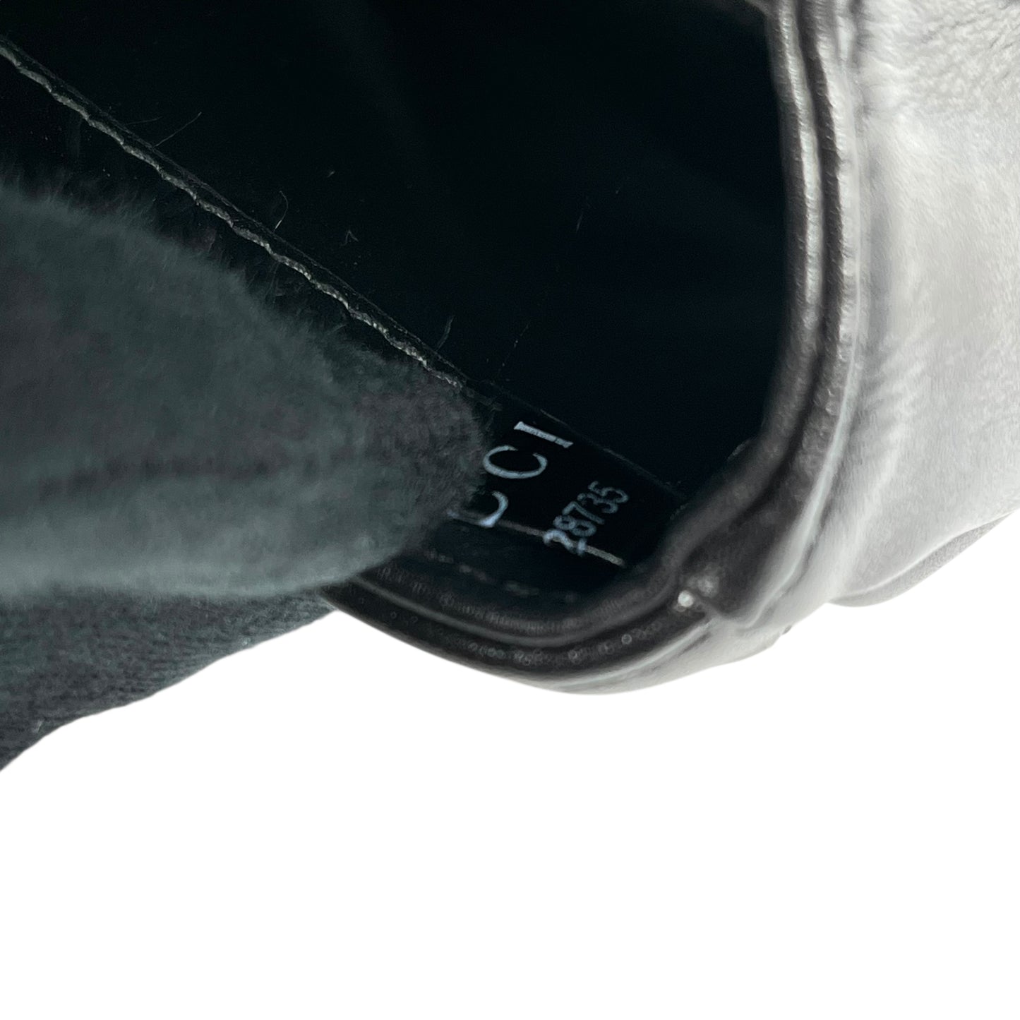 GUCCI Deco Leather Mini Chain Shoulder Bag - Black 