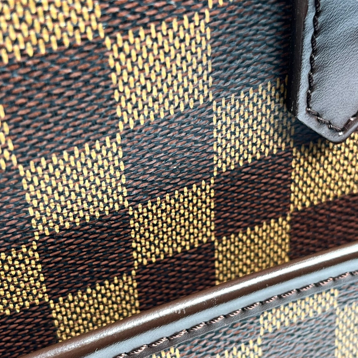 Louis Vuitton Damier Ebene Saria Horizontal Handbag - Dark Brown 