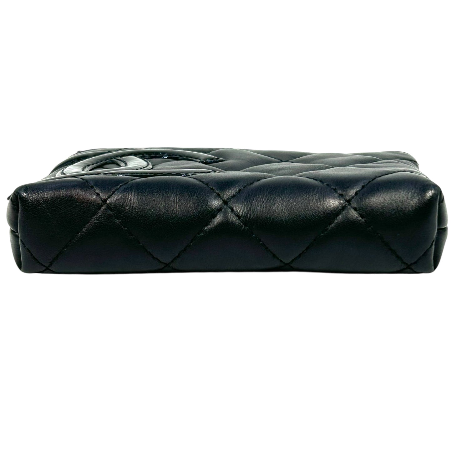 CHANEL Cambon Coco Mark Coin Case - Black 