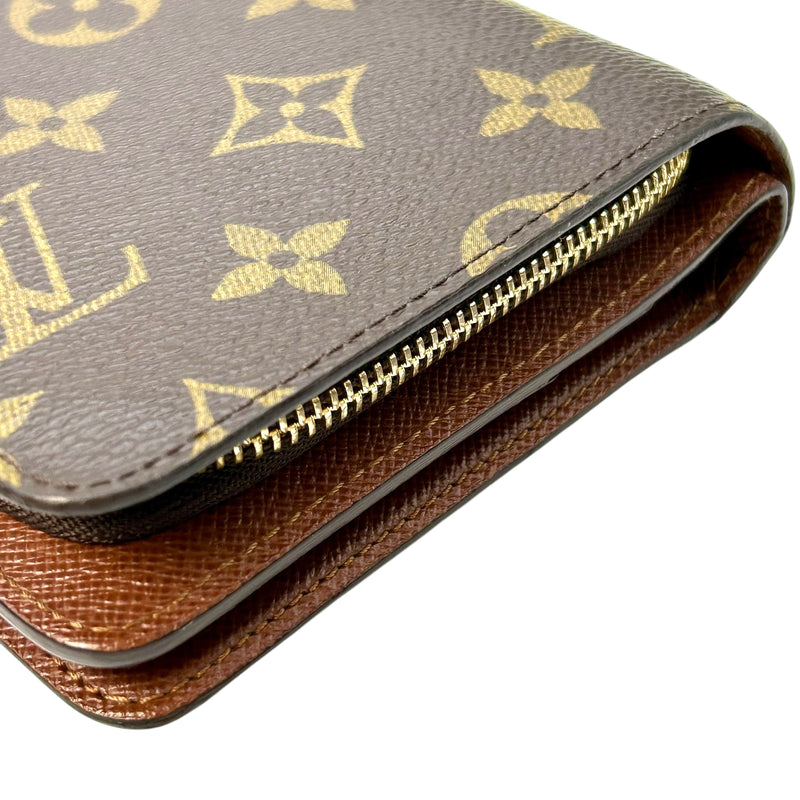 Louis Vuitton Monogram Canvas Portefeuille Porte Papier Zip Bifold Compact Wallet - Brown - 32441 