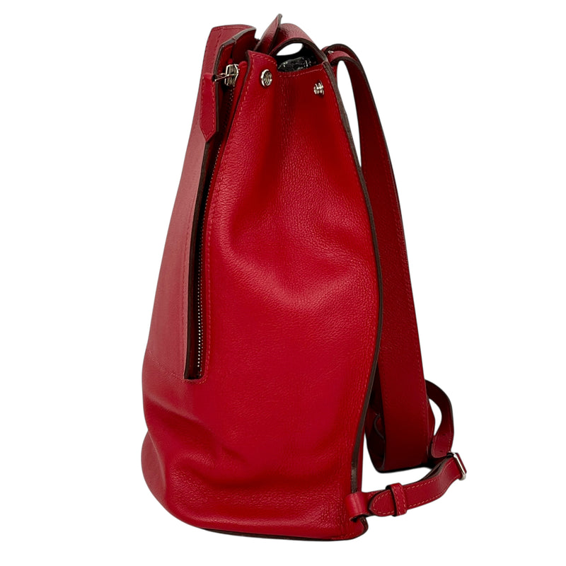 Hermès Sakado GR24 Rouge Kazak Backpack with D Stamp (2000) - Red 