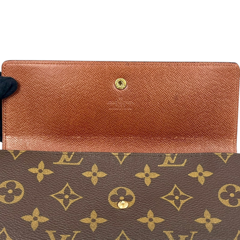 Louis Vuitton モノグラム キャンバス ポルトモネ クレディ 長財布 ロングウォレット - ブラウン - 31496